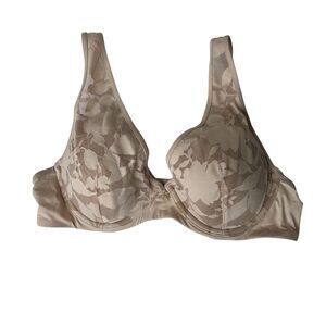 Third Love beige floral plunge bra Size 34C